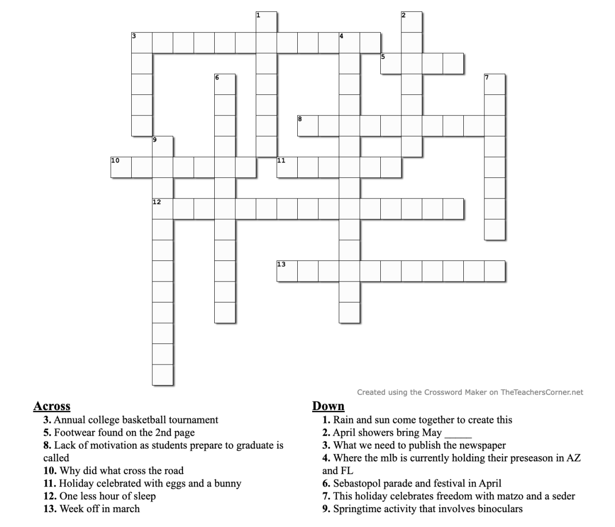 Spring 2025 Crossword