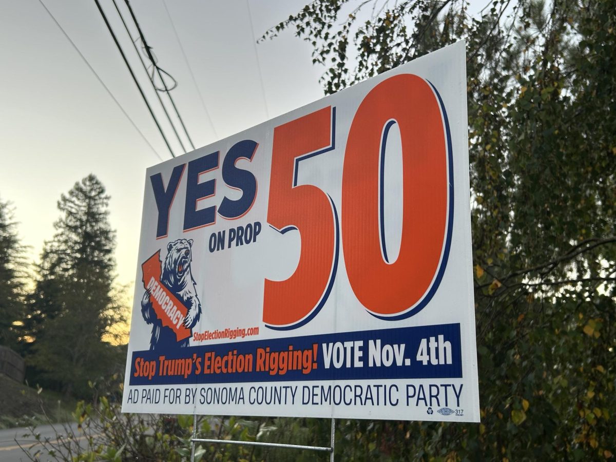 A "Yes on Proposition 50" Sign. Photo by Lawson Gaylord.